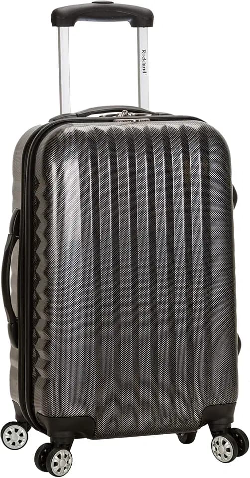 Rockland Melbourne Hardside Expandable Spinner Wheel Luggage, Carry-On 20", Carbon