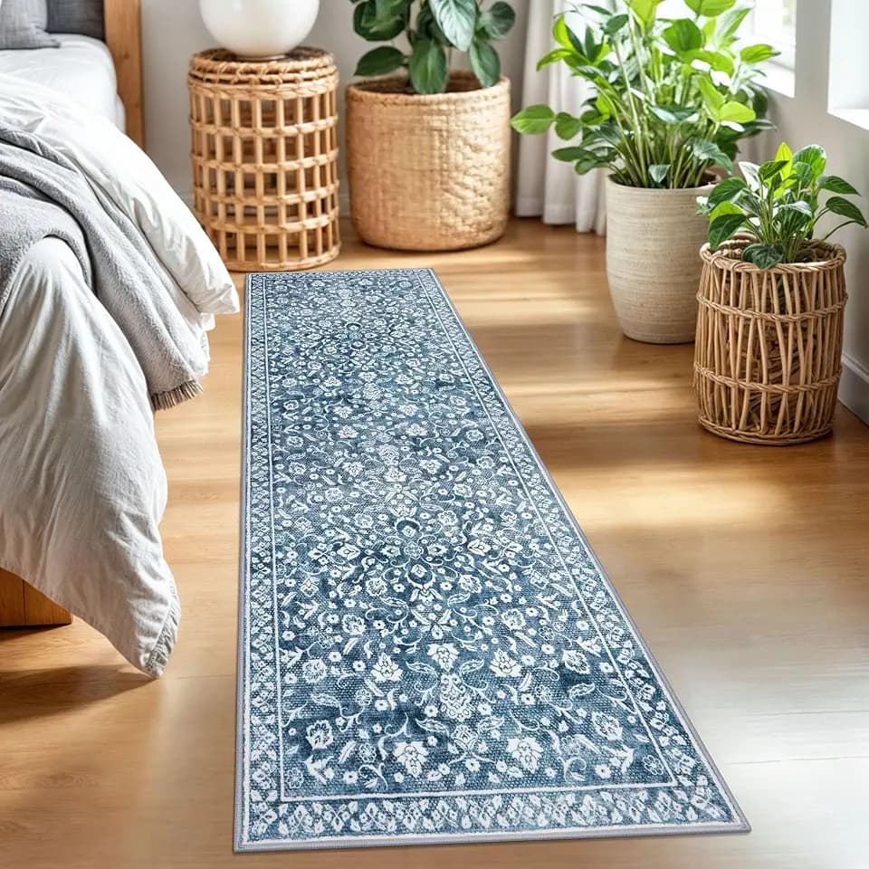 Washable Vintage 2x7 Runner Rug Non Slip Runners for Hallway
