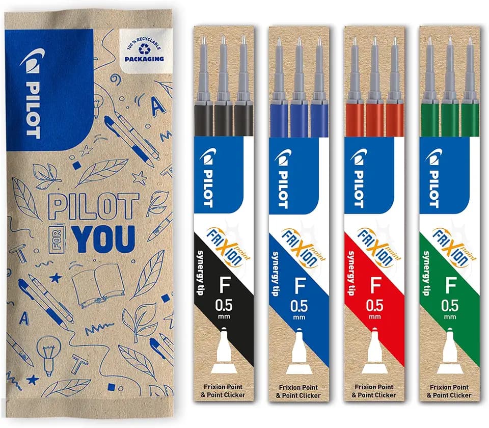 PILOT - 12 Ersatzminen FriXion Point - Radierbar - Blau - Feine Spitze