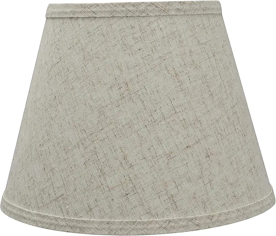 Aspen Creative 58851A Empire Uno Lamp Shade in Flaxen, 6" Top x 10" Bottom x 7.5" Slant Height, Slip UNO 33mm