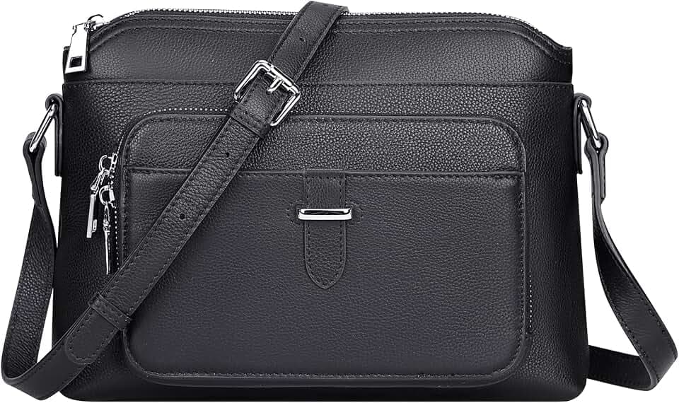 Over Earth Genuine Leather Crossbody Bags for Women with Card Slots