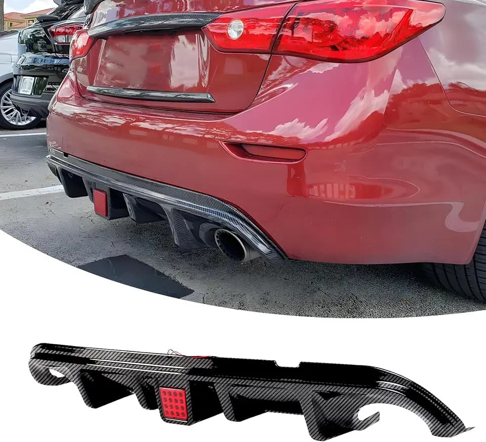 Rear Diffuser w/Light for Infiniti Q50 2014-2017 Accessories