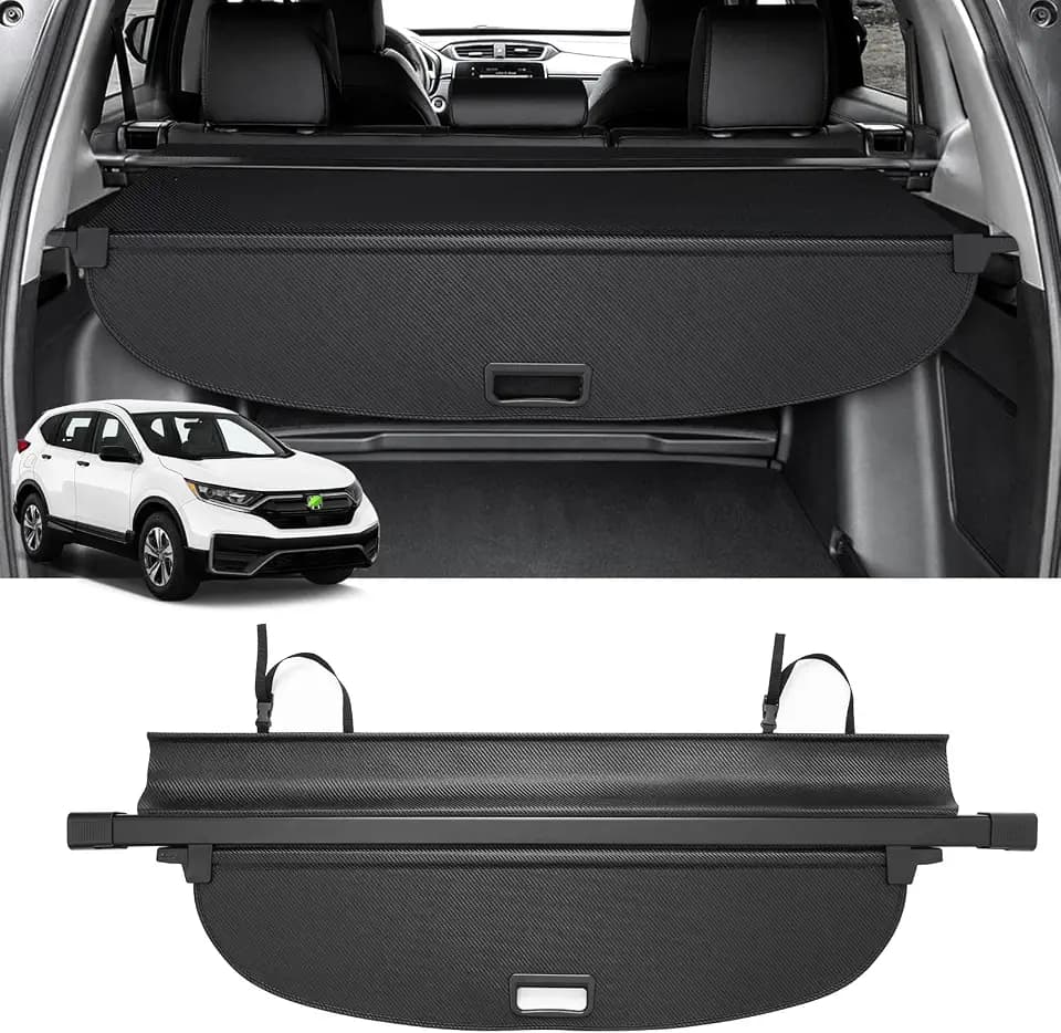 Powerty Cargo Cover for 2017-2022 Honda CRV Accessories, Carbon Fiber