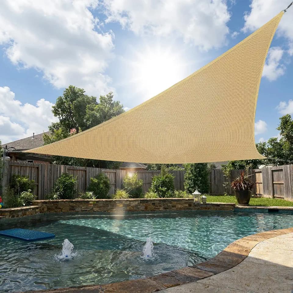 2 4' x 2 4' x 3 3.9' Sand Sun Shade Sail (T28) Canopy Awning for Patio Backyard Lawn Garden Outdoor Activities UV Block Mesh Netting, We Can Make Custom Sizes