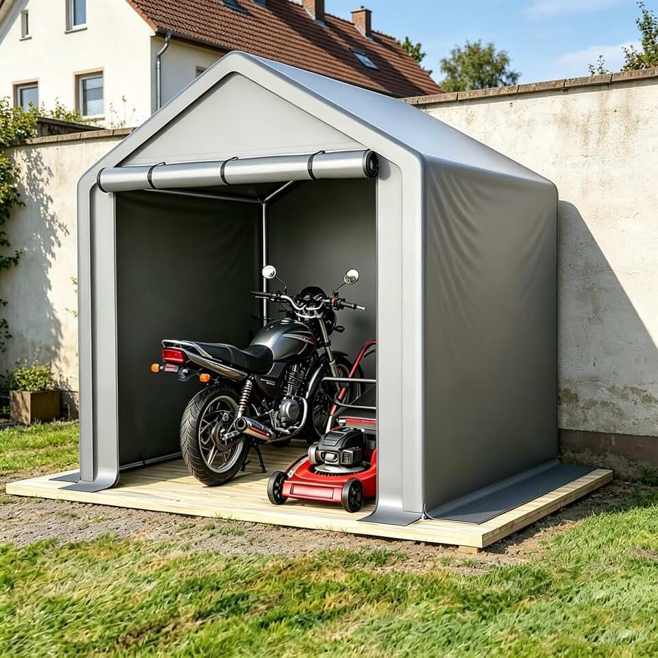 Ball & Cast Fahrradgarage, Motorradgarage mit PE-Plane und Stahlgestell