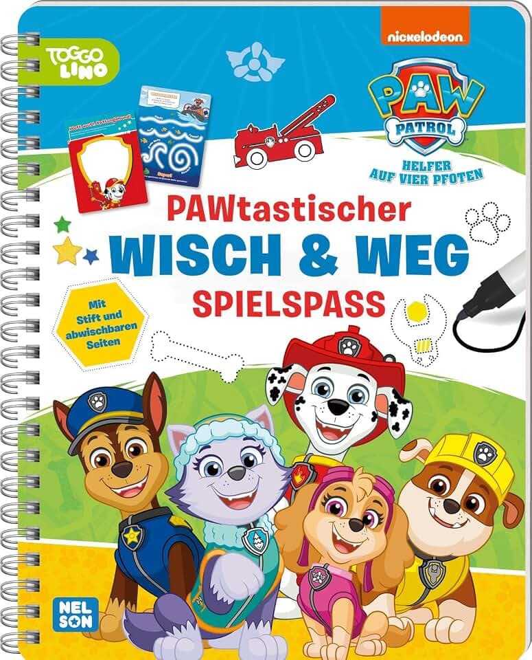 PAW Patrol Mitmachbuch: PAWtastischer Wisch & Weg Spielspaß: mit abwischbaren Seiten und Stift | Für Kinder ab 4 Jahren