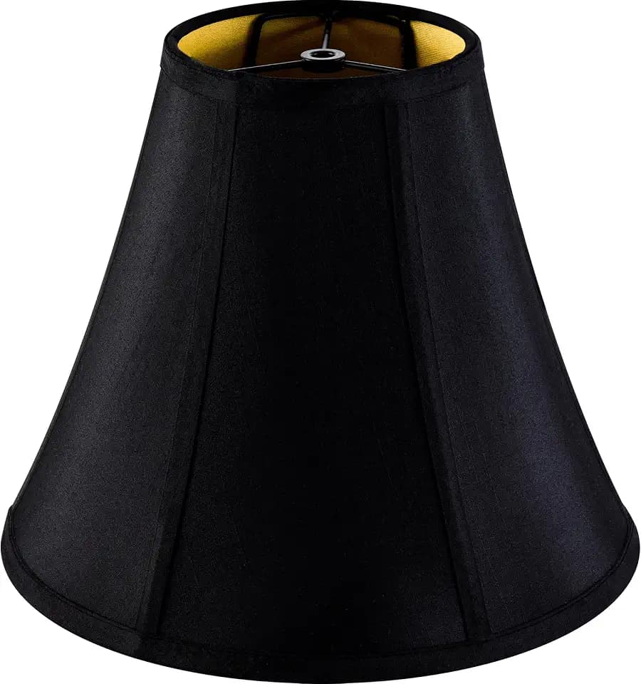 GO&SO Black Bell Lamp Shade, Medium, 6" Top x 13" Bottom x 9.8" High