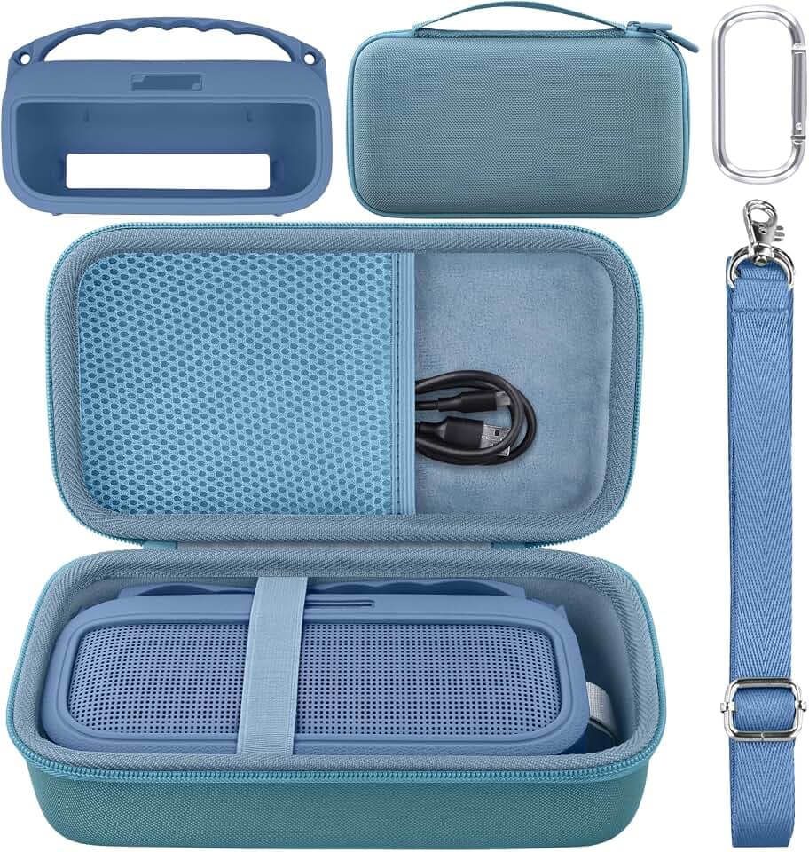 co2CREA Harte Tasche & Silikonhülle Set für Bose SoundLink Flex 1/2. Gen.