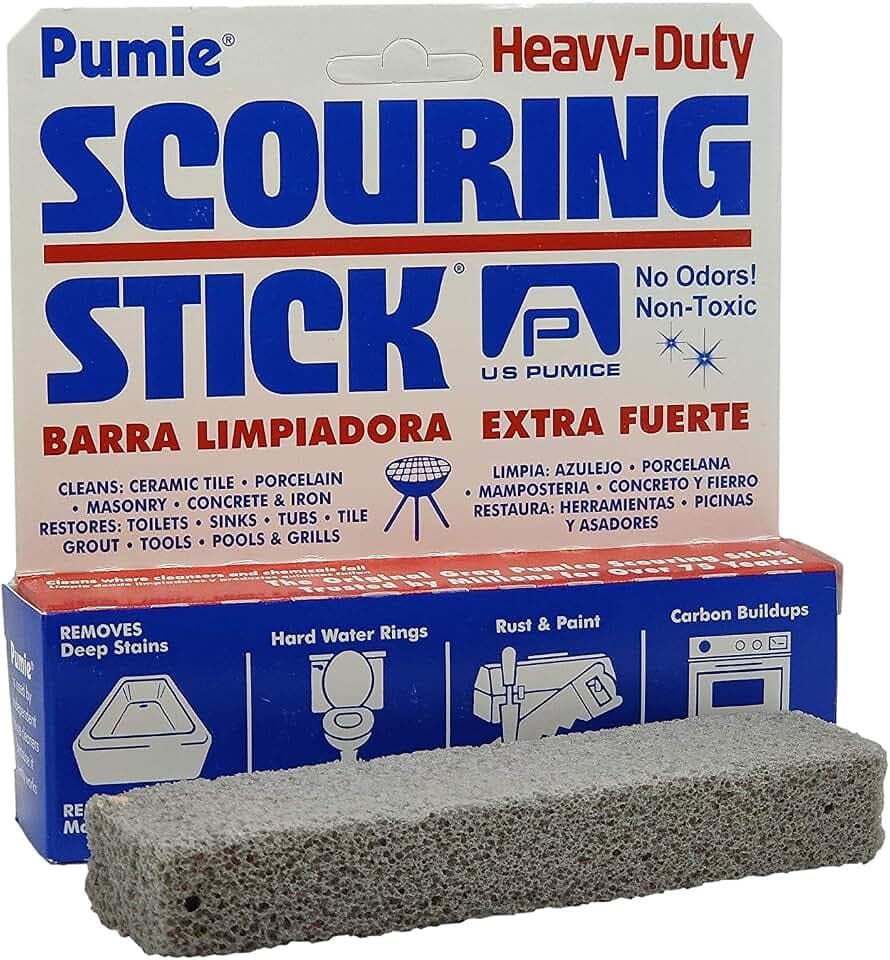 PUMIE Pumice Scouring Stick, Heavy Duty Toilet Bowl Ring Cleaner (1-Pack)