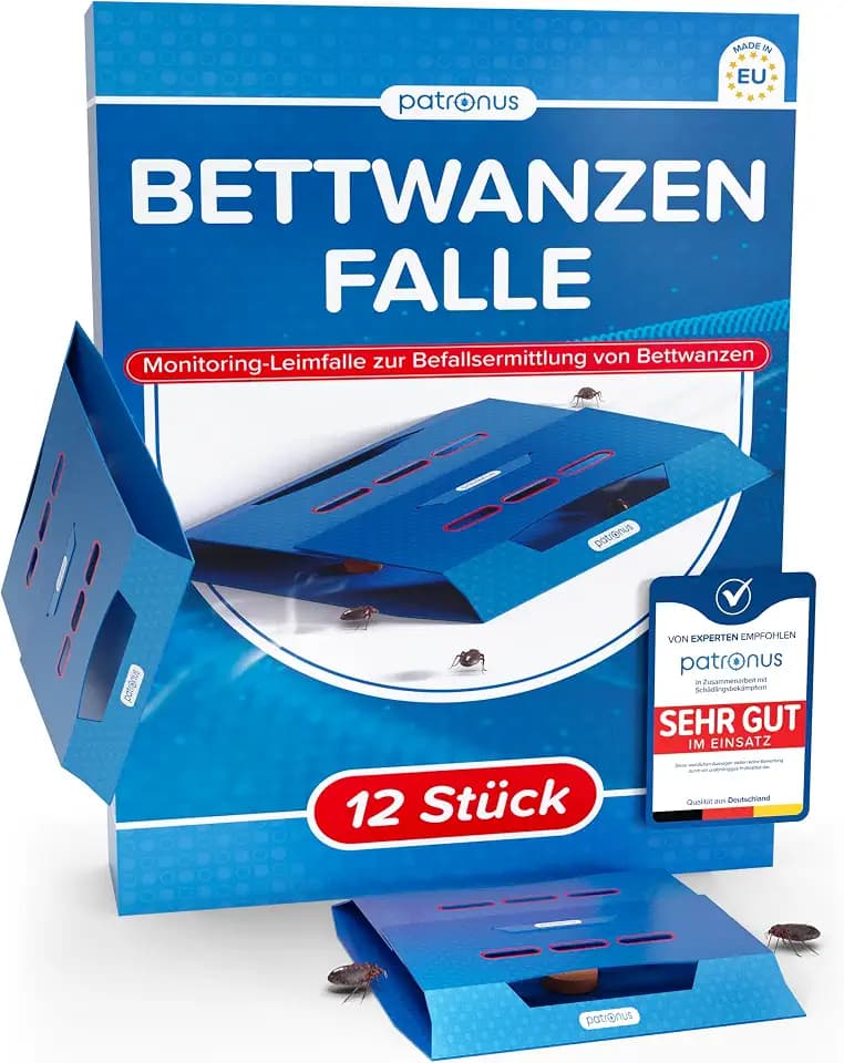 Bettwanzen-Falle [12 Stück] Bettwanzenfallen für die Befallsermittlung