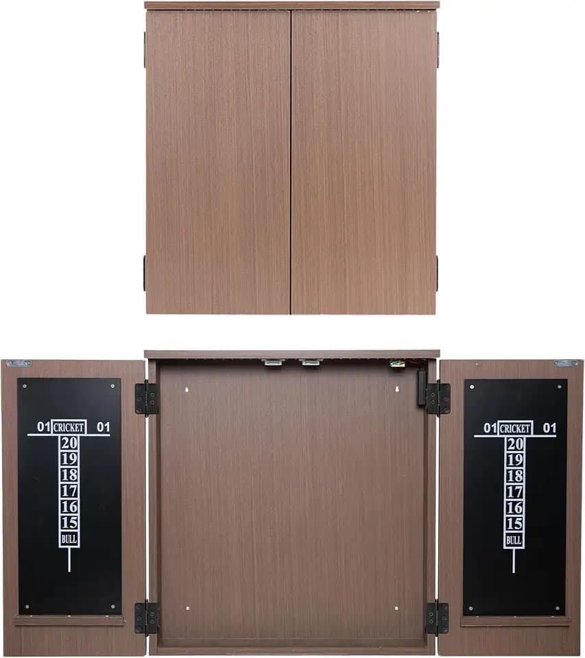 Play Platoon Outdoor Dart Board Cabinet - Dartboard Waterproof Enclosure with Darts Scoreboard, Dart Holder & Dartboards Lighting System for Outside Bar Games & Game Room