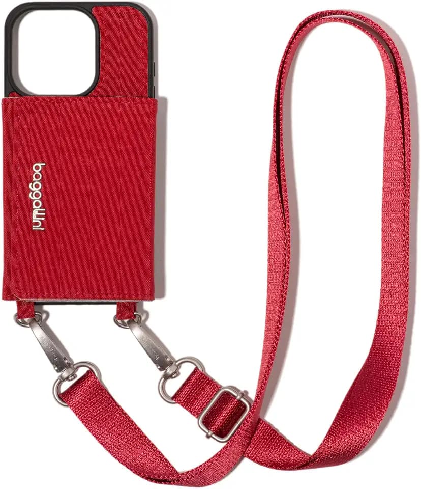 Baggallini On The Go iPhone Card Case Crossbody - Lightweight iPhone Case