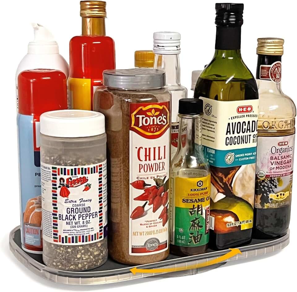 Mighty Susan 1-Tier Lazy Susan Organizer for Cabinet, Steel Reinforced