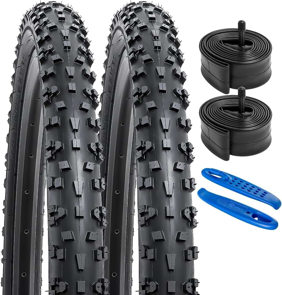 YunSCM 2Pcs Faltbare 26 Zoll Fahrradreifen 26x1.95 Mantel 53-559 kompatibel Mountain/Straßen/Stadtrad 26x1.95 26x2.0