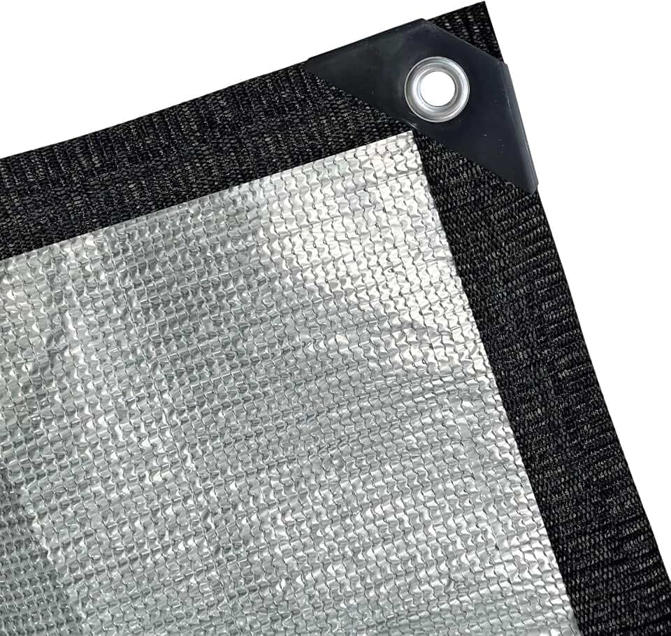 BeGrit 6.6x10ft Aluminet 99% Reflective Shade Cloth for Car Kennel Shade