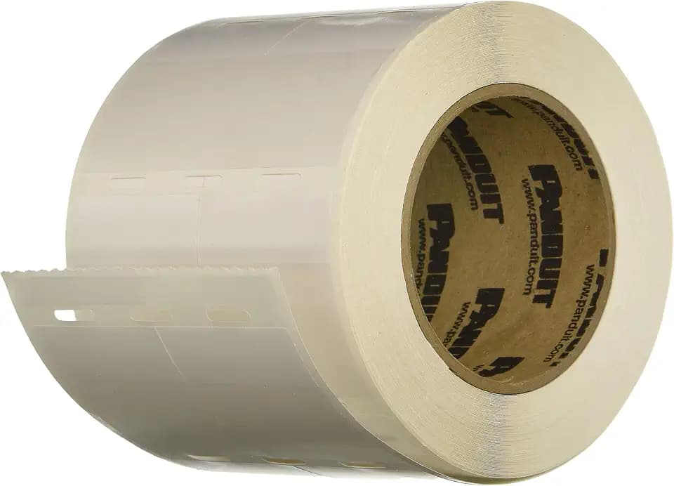Panduit S200X225VATY Thermal Transfer Self-Laminated Label, Vinyl, 3-Inch Core, White (1,000-Pack)