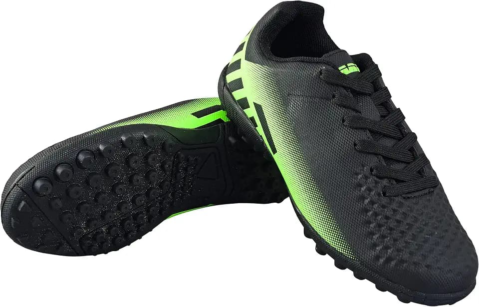 Vizari Santos Turf Soccer Shoes for Boys and Girls| Athletic Turf Shoes with Durable Two Color Synthetic Upper | Youth Football Turf Shoes with Molded Rubber Oursole | Superior Traction on Turf Ground