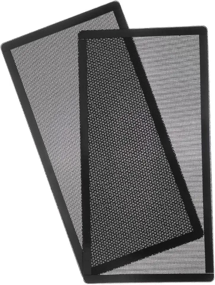 287mm Magnetic Fan Dust Mesh Filter PVC Computer PC Case Cover Black 2-Pack
