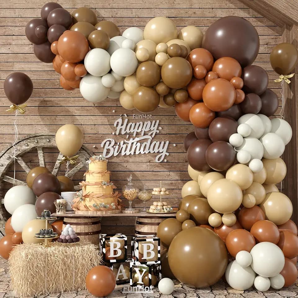 Brown Balloon Garland Kit for Baby Shower Boho Neutral Fall Birthday Party
