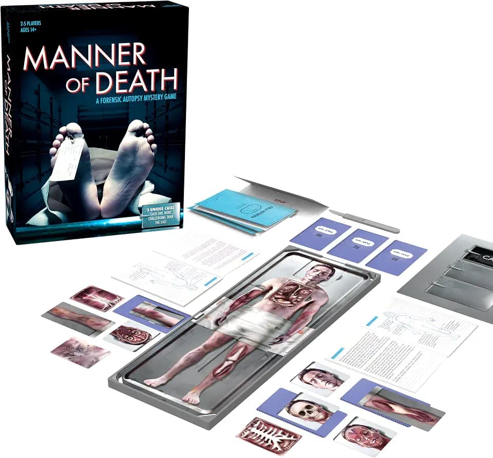 Endless Games Manner of Death | True Crime Autopsy Game | Forensic Investigation Mystery with 3 Unique Cases | 2-5 Players, Ages 14+