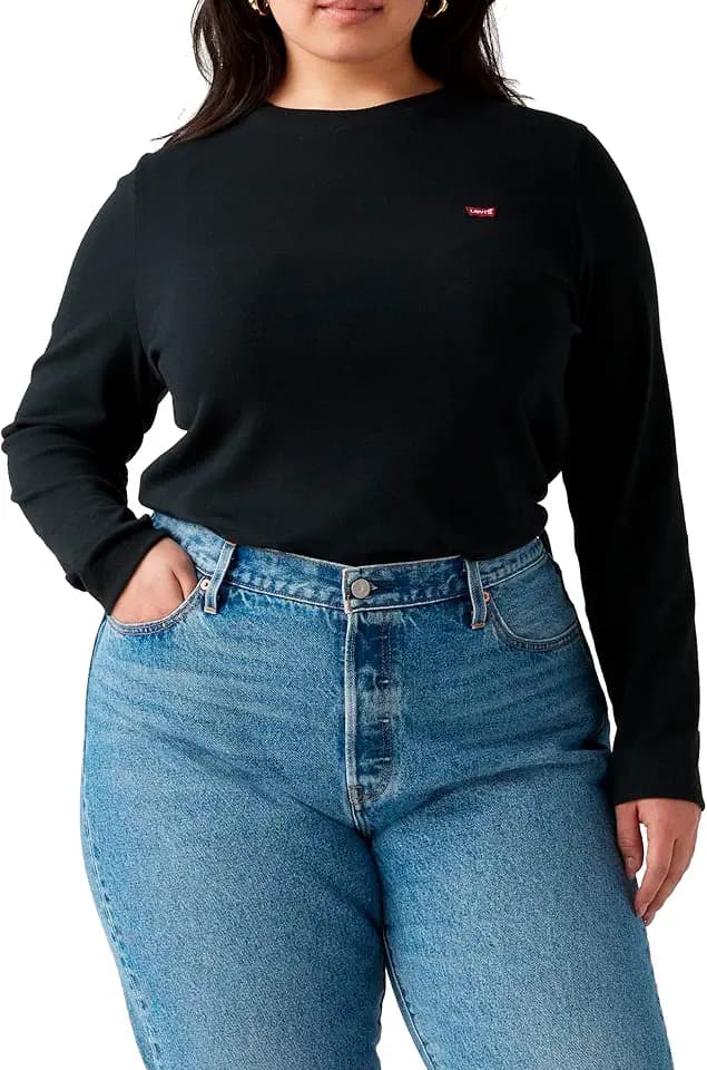Levi's Damen Plus Size Essential Long-Sleeve Tee T-Shirt