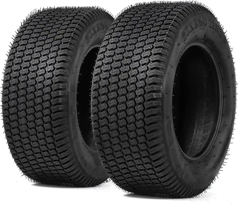 YITAMOTOR 23x8.50-12 Lawn Mower Tires, 4 Ply Tubeless Tractor Turf Tire