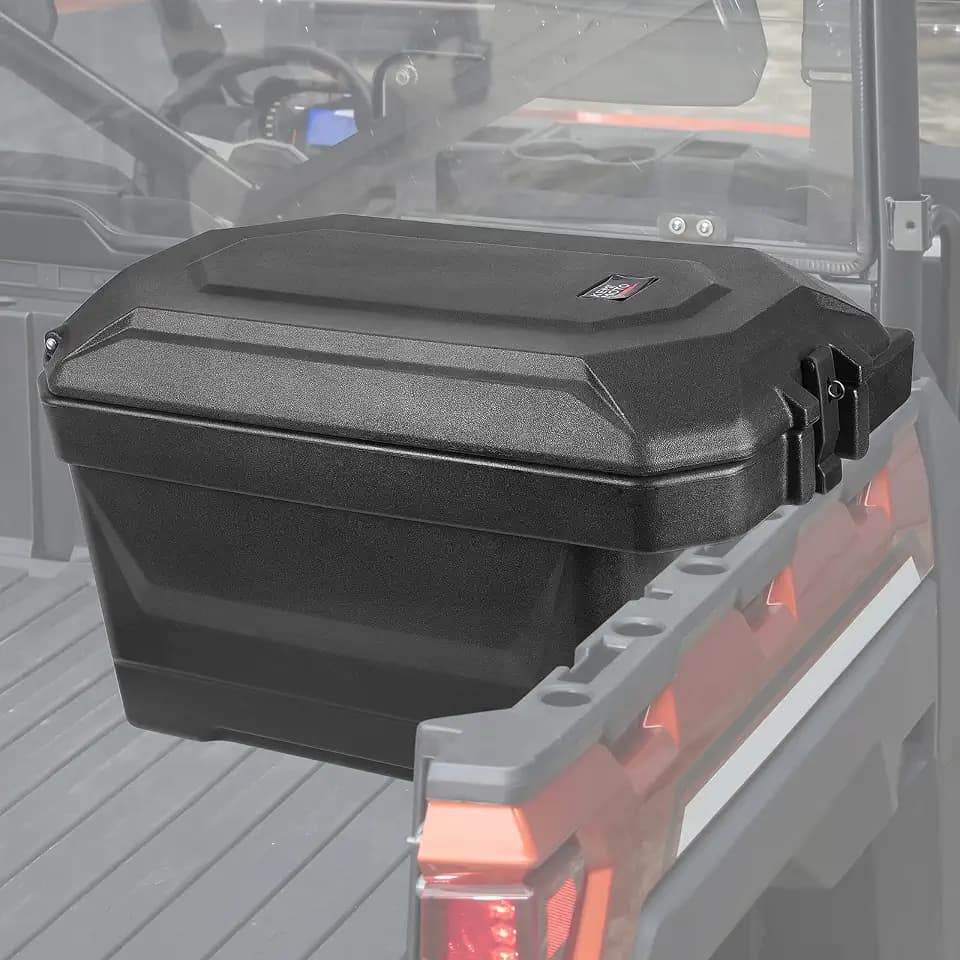 KEMIMOTO UTV Bed Storage Box, 45.3L/11.9GAL Large Capacity Cargo Box