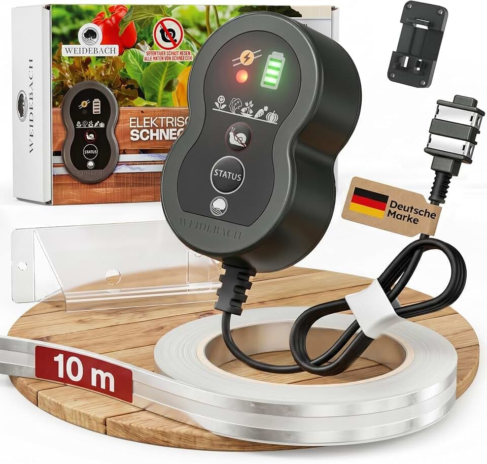 WEIDEBACH® Elektr. Schneckenzaun, Komplett-Set 10m, Hochbeet