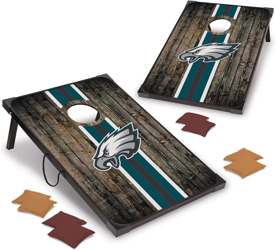 Wild Sports NFL, MDF Cornhole Set, 2 Boards & 8 Cornhole Bags