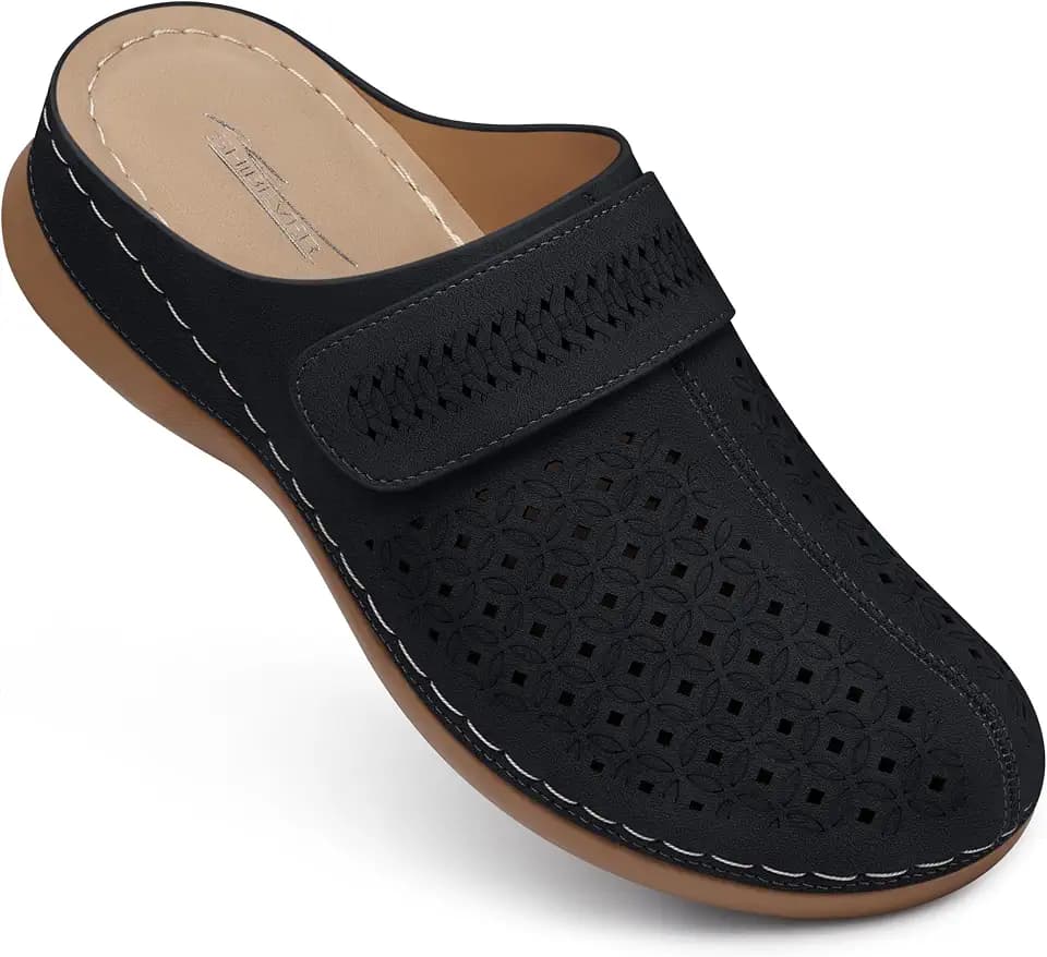SHIBEVER Clogs for Women Mules Comfortable: Slip On Closed Toe Casual Shoes