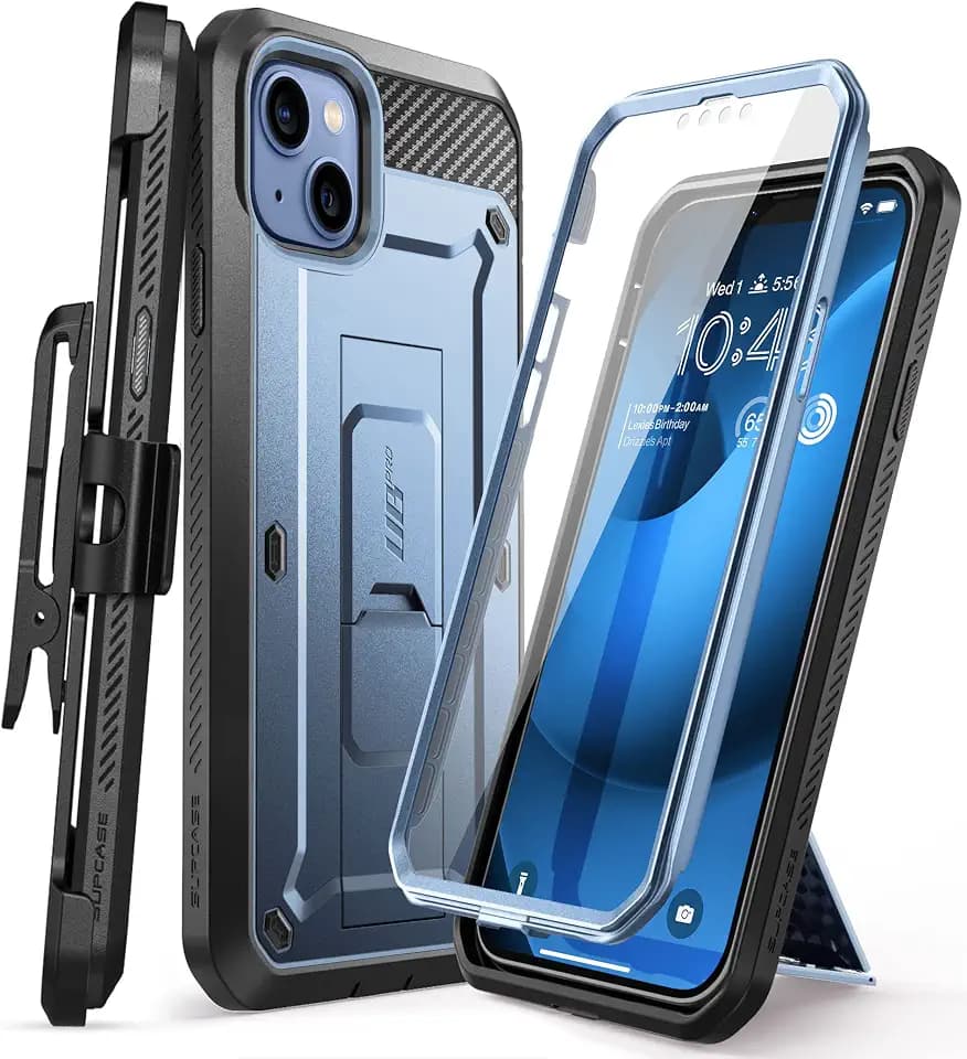 SUPCASE for iPhone 14 Case/iPhone 13 Case with Screen Protector, Blue