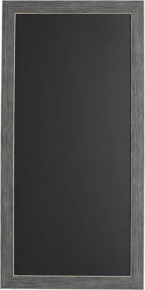 DesignOvation Wyeth Framed Magnetic Chalkboard, 13" x 26", Gray