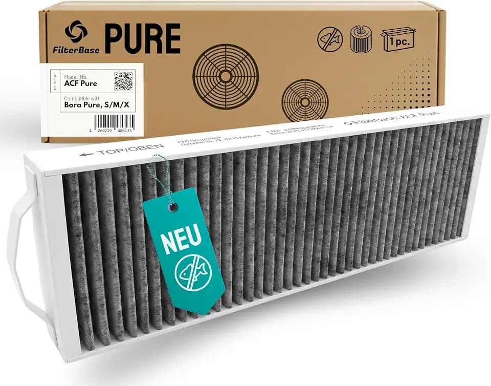FilterBase® 1 Filter für Bora Pure PUAKF - Aktivkohlefilter kompatibel mit Pure, X Pure Kochfeld im Umluftbetrieb