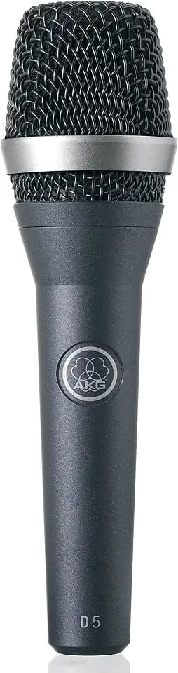 AKG D5 Professionelles dynamisches Live-Gesangsmikrofon, integrierter Poppfilter, Supernierencharakteristik, inkl. Tasche und Stativadapter - Schwarz
