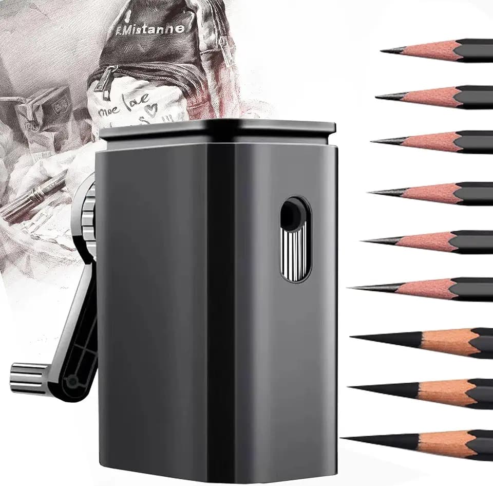 Schreibtisch-Anspitzer, Dosenspitzer Einfachspitzer, 9 gears adjustable, Geeignet für Schüler, Kinder, Erwachsene, Skizzieren, bildende Kunst, professionelle Bleistiftspitzer, Schule, Büro