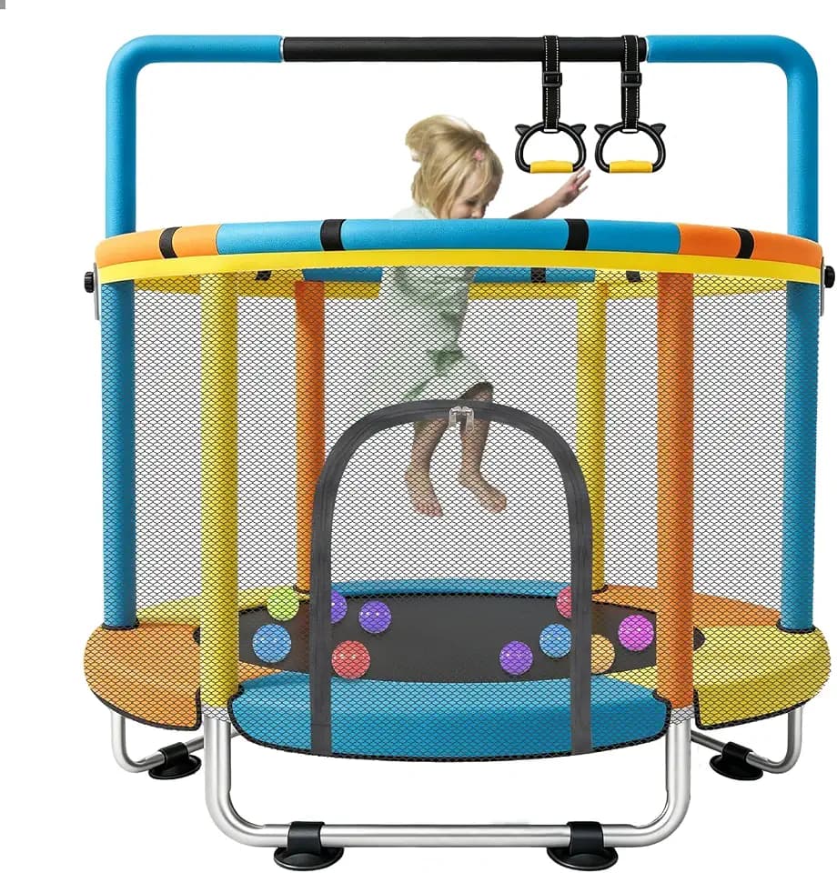 Toddler Trampoline for Kids Ages 1-8, 55'' Small Trampoline Indoor Outdoor