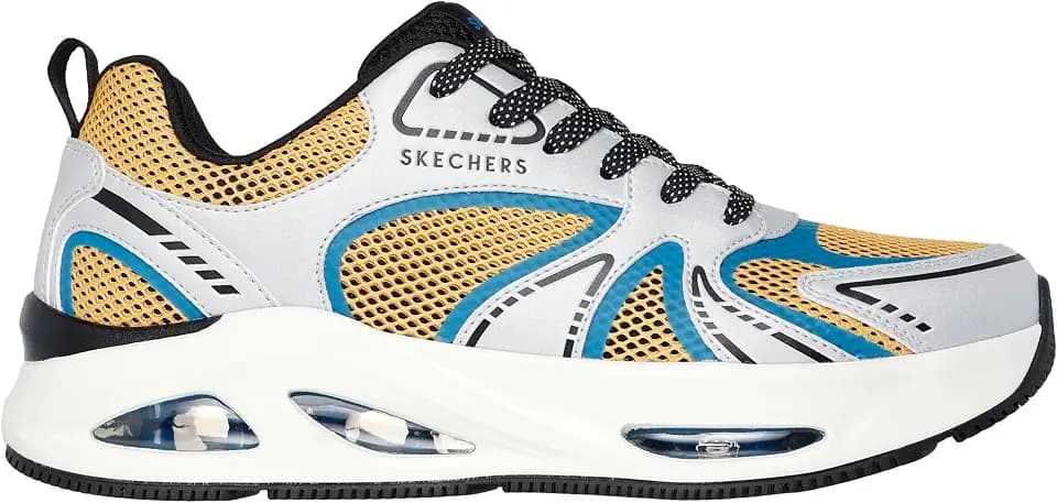 Skechers - Mens Uno Ego - Aurair Sneakers, Color Yellow/Multi, Size: 8 M US