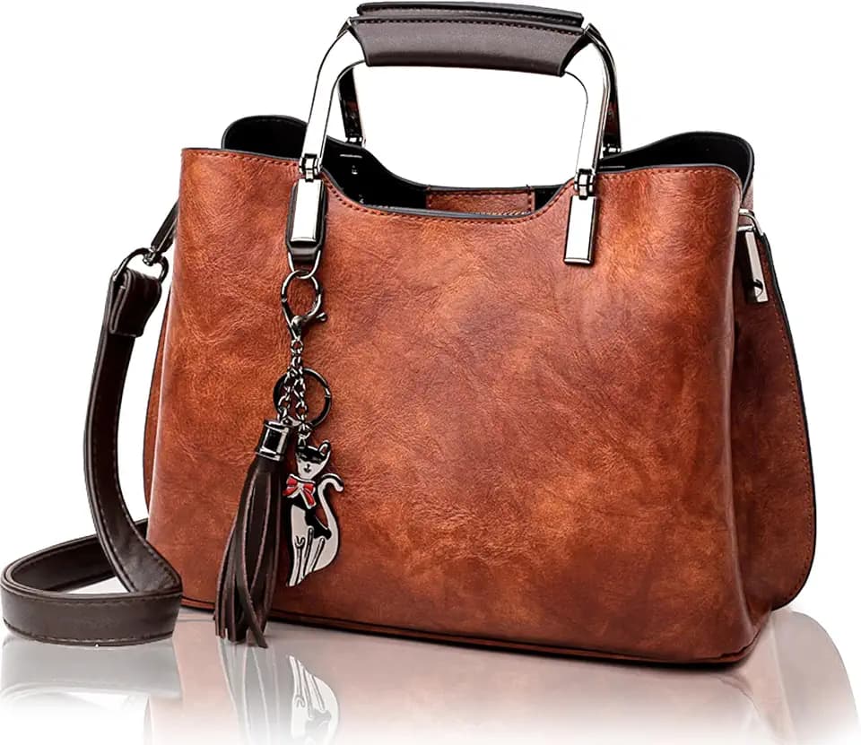 Small Vegan Leather Purses for Women, Faux Leather Handbags for women, Top Handle Handbags, Satchel Purse