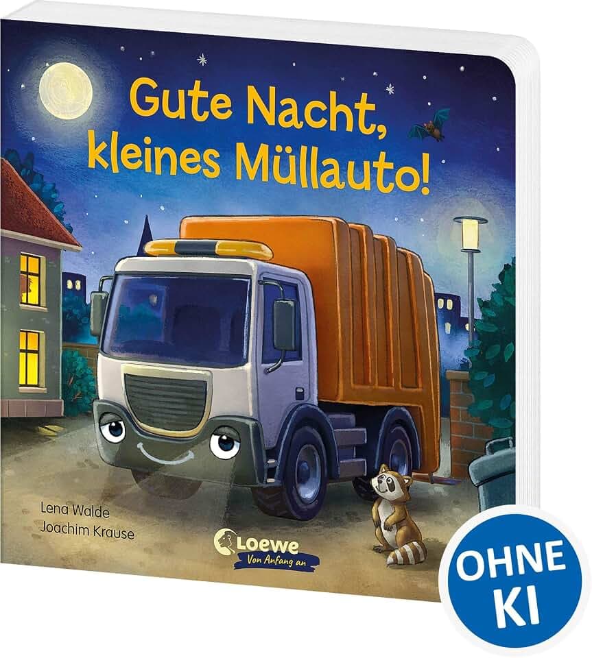 Gute Nacht, kleines Müllauto!: Beruhigendes Pappbilderbuch zum Entspannen, Kuscheln und Einschlafen für Kinder ab 2 Jahren (Loewe von Anfang an)