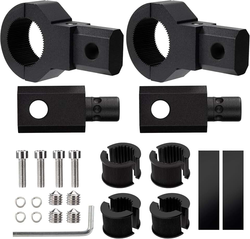 LED Lichtleiste Halterung Universell 19-32mm für Frontbullbar 360° Schwenkbar Neigbar Robustes Halterungsset für SUV Geländewagen LKW Motorrad Boot 2 Stück