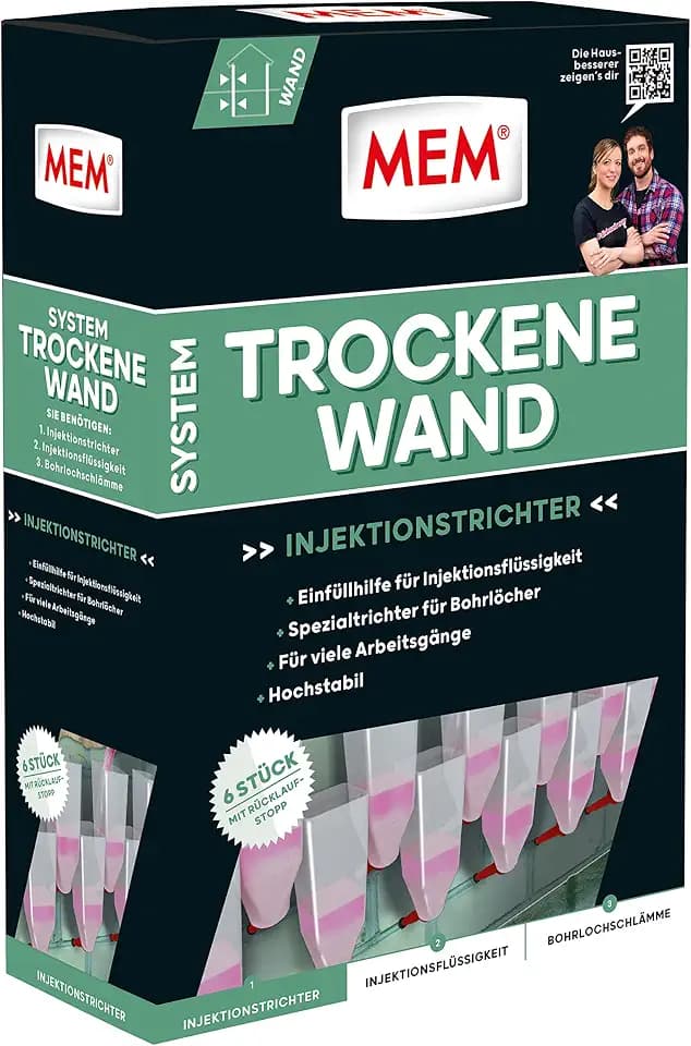 MEM Trockene Wand Injektionstrichter – 6 Stück
