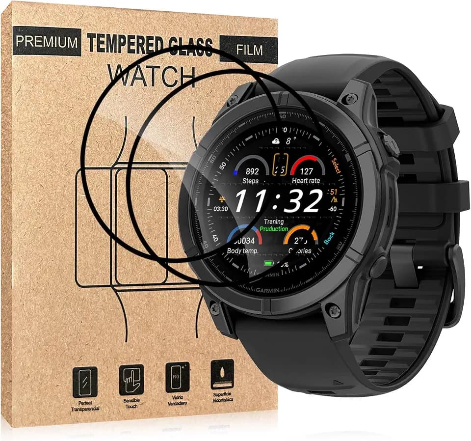 2 Stück Folie für Garmin Fenix 8 47mm für Panzerglas 9H Härte