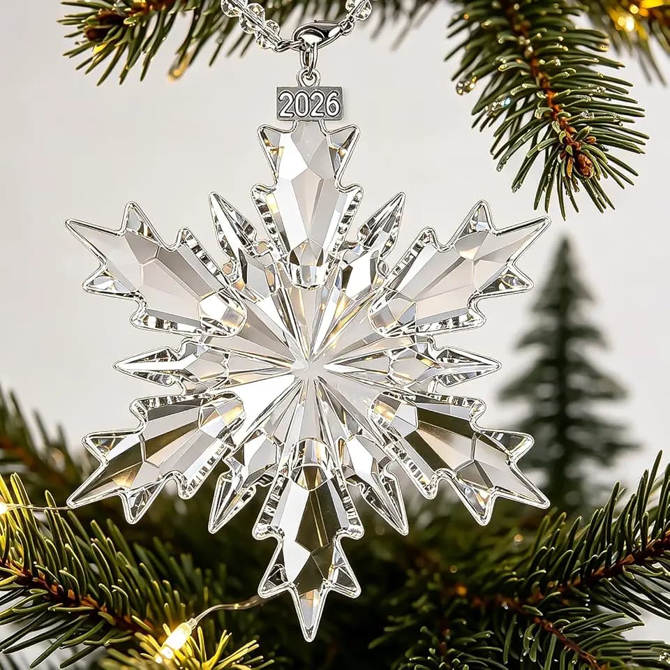 Crystal Christmas Ornaments 2026, Glass Snowflake Christmas Tree Ornaments