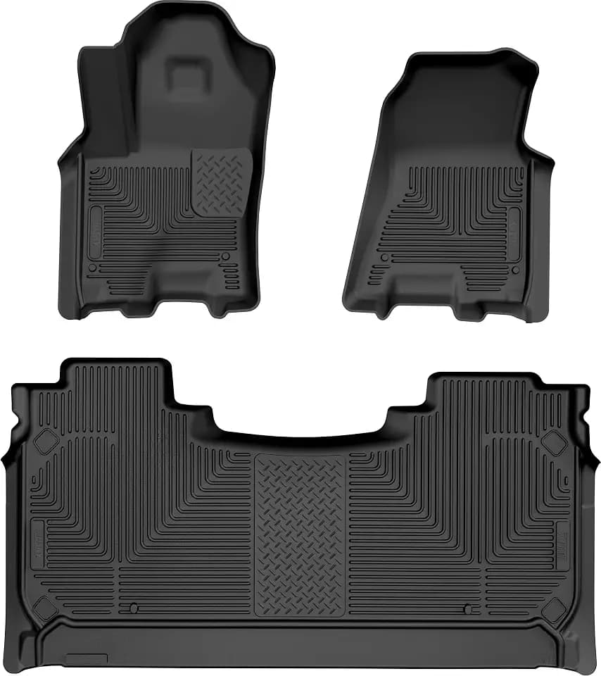 Husky Liners Weatherbeater Floor Mats | Fits 2025-2026 Dodge Ram 1500 Crew CAB ONLY | Front & 2nd Row, 3-pc Black - 94491