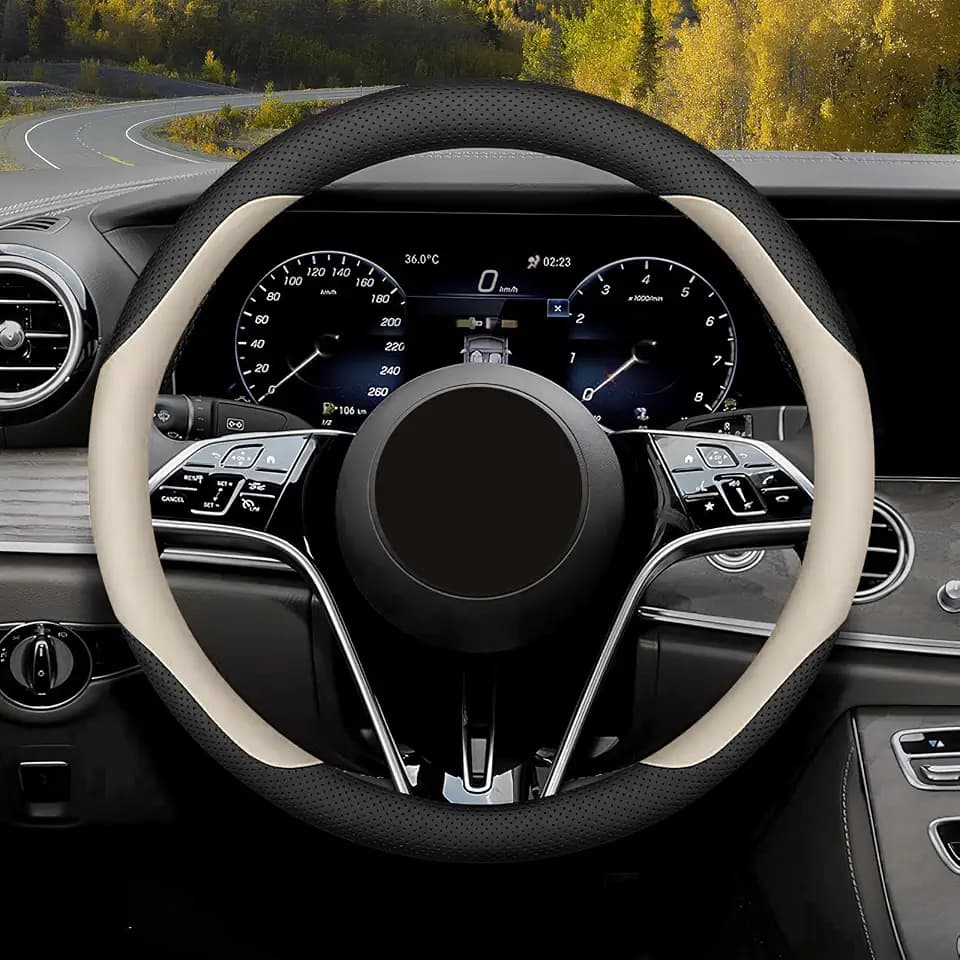 Steering Wheel Cover 14.5"-15", Non-Folding Packaging, Heavy-Duty