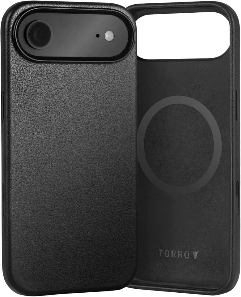 TORRO Leather Bumper Case Compatible with iPhone 17 Air, Black