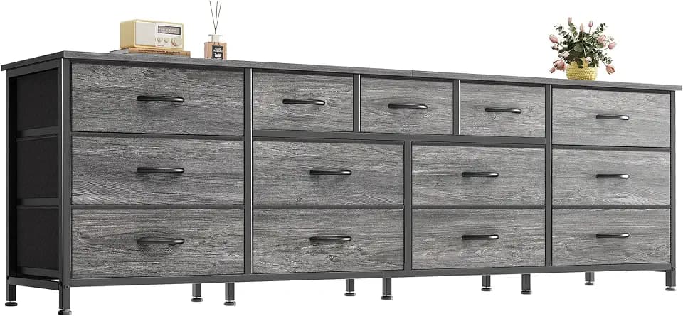 Huuger 70 Inch Long Dresser for Bedroom, TV Stand for 65, 75, 80 Inch TV