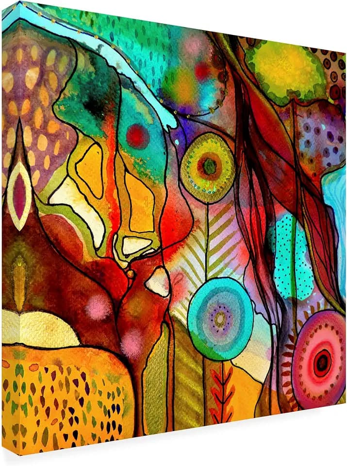 Wrapped Canvas Wall Art - Sylvie Demers 'Terre d'Accueil' Wall Art for Living Room, Bedroom, or Office Décor - 24x24