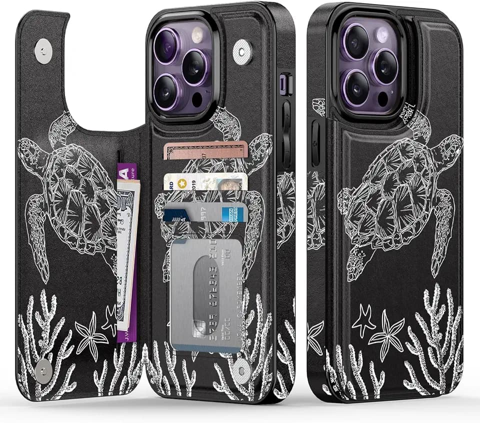 Goodon for iPhone 13 Pro Max Case Wallet - Flip Folio PU Leather Cover