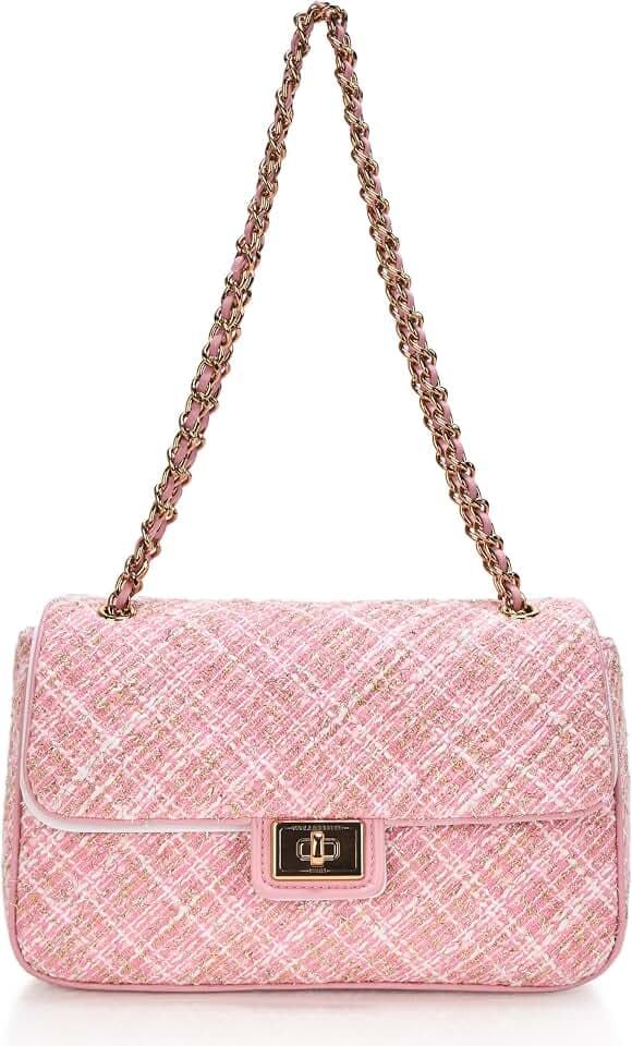 KARL LAGERFELD Women's Agyness Tweed Shoulder Bag